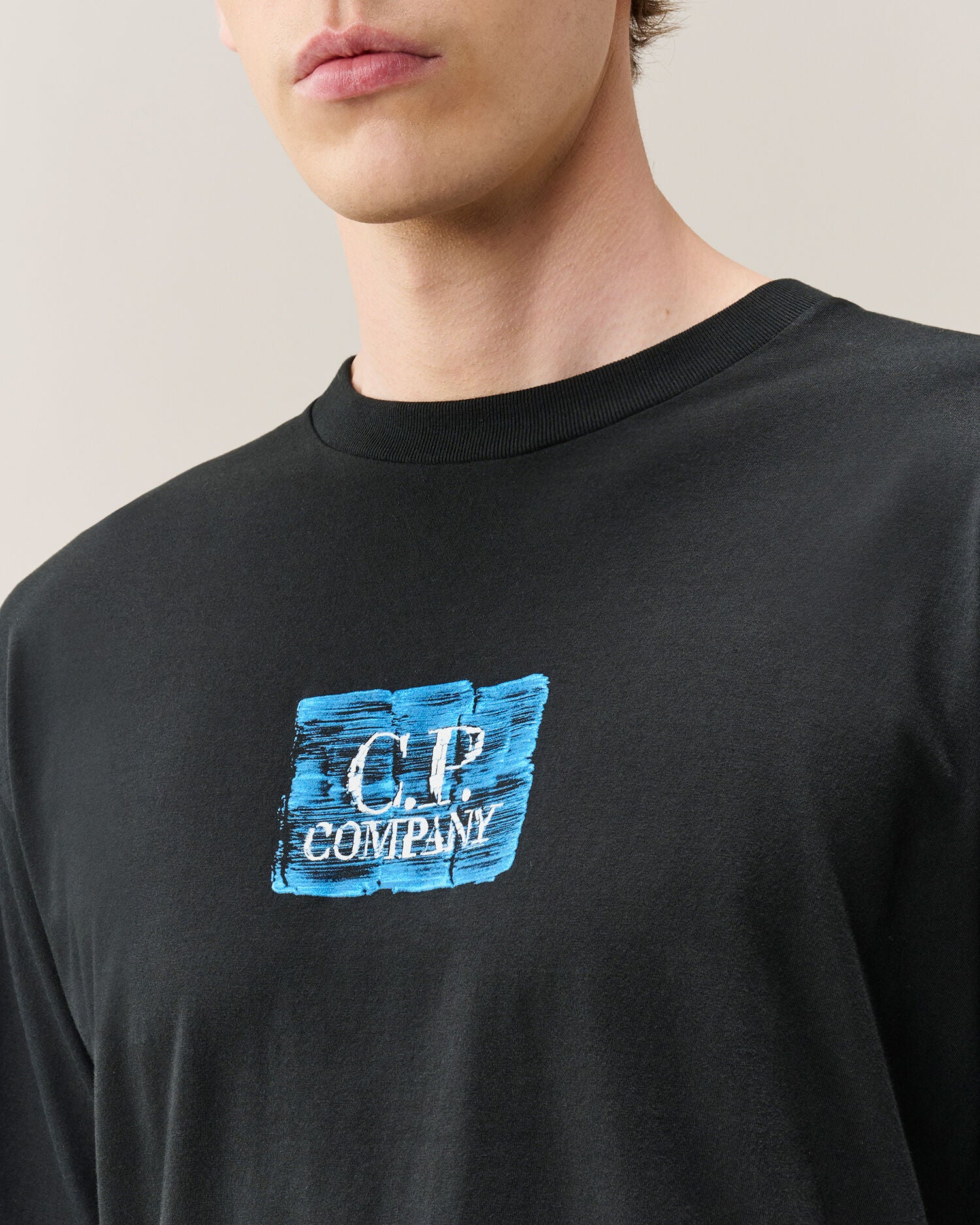 C.P. Company 30/1 Jersey Graphics T-Shirt in Black