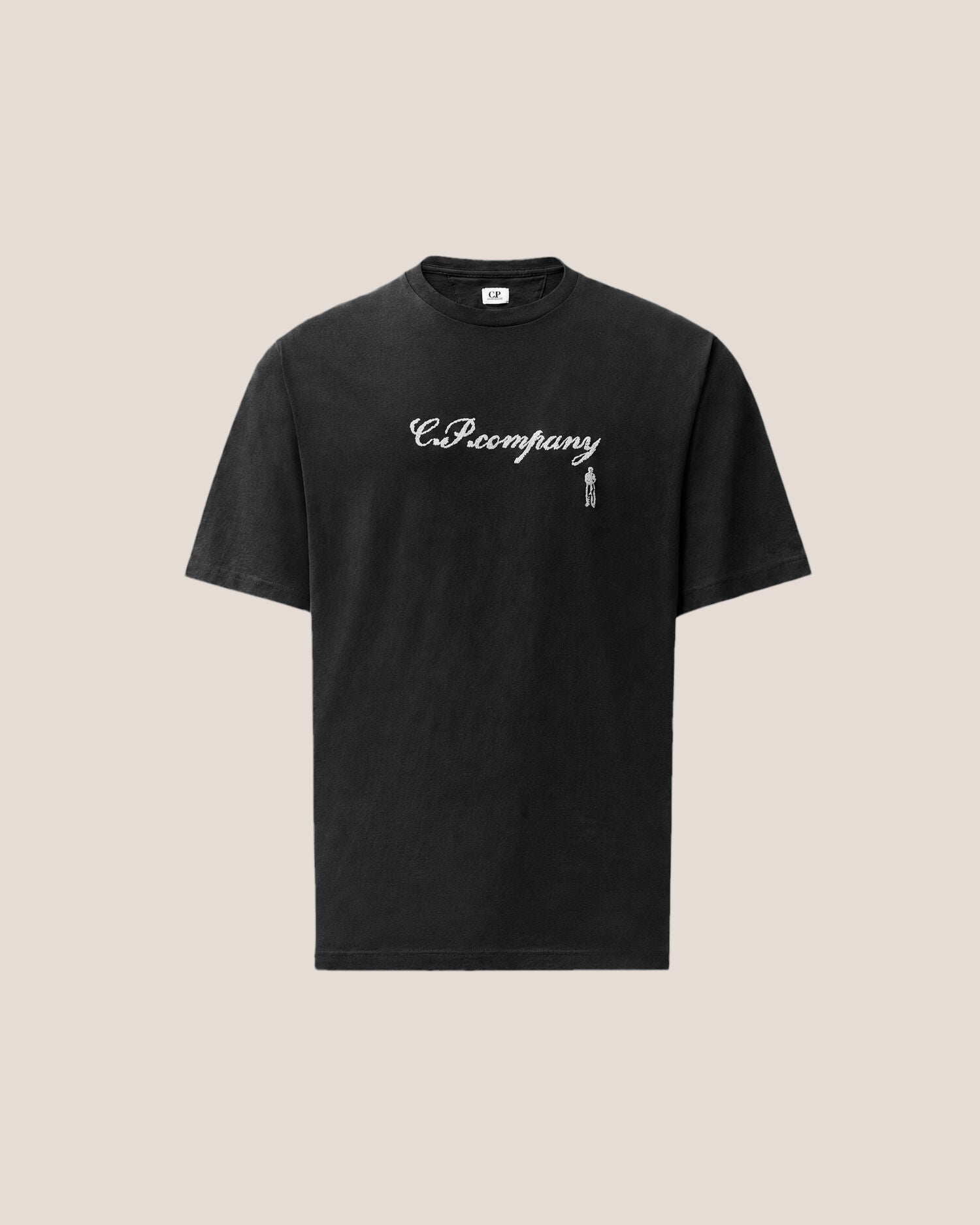 C.P. Company 30/1 Jersey Logo T-Shirt in Black