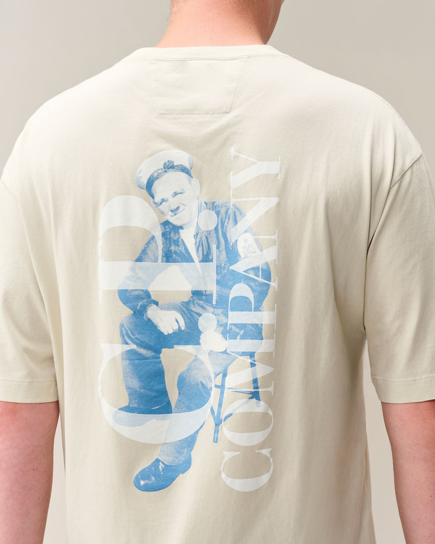 C.P. Company 30/1 Jersey British Sailor T-Shirt in Silver Birch