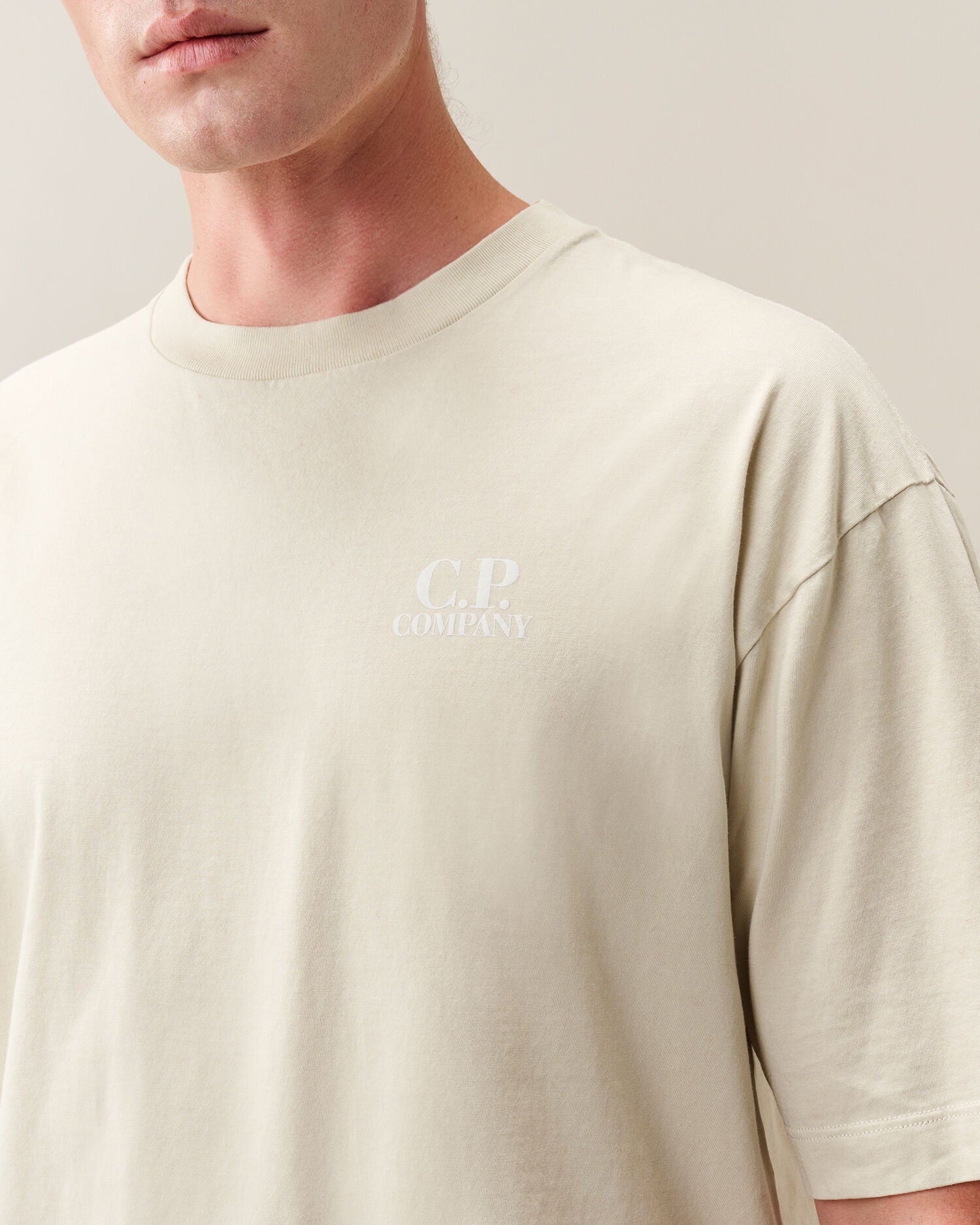 C.P. Company 30/1 Jersey British Sailor T-Shirt in Silver Birch