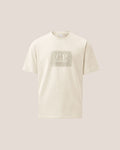 C.P. Company Stitch Block Logo T-Shirt in Silver Birch