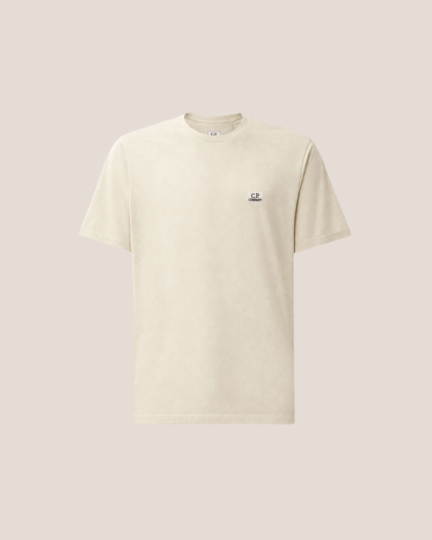 C.P. Company 30/1 Jersey Logo Patch T-Shirt in Silver Birch