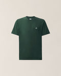 C.P. Company 30/1 Jersey Logo Patch T-Shirt in Ponderosa Pine - Green