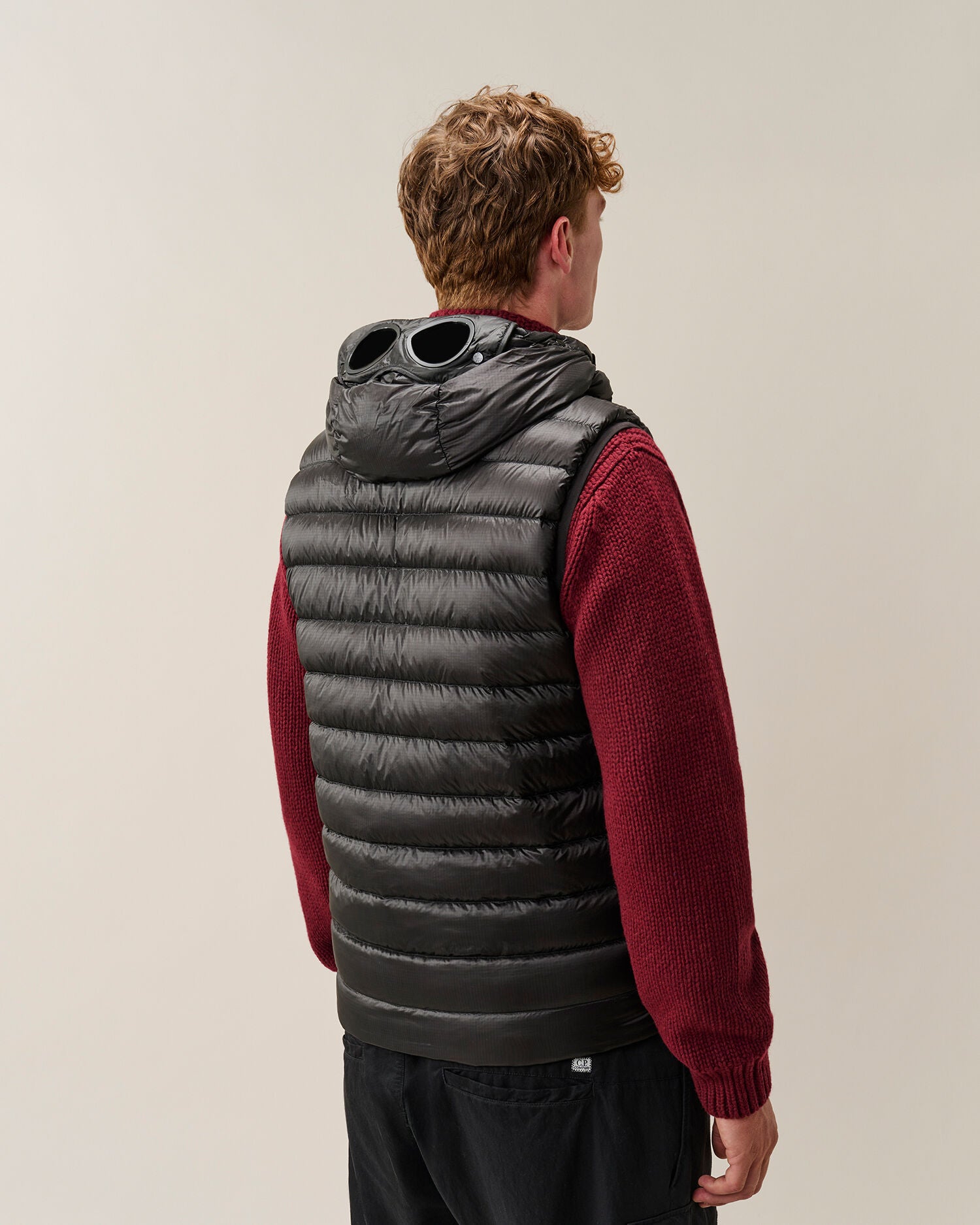 C.P. Company D.D. Shell Goggle Down Gilet in Black