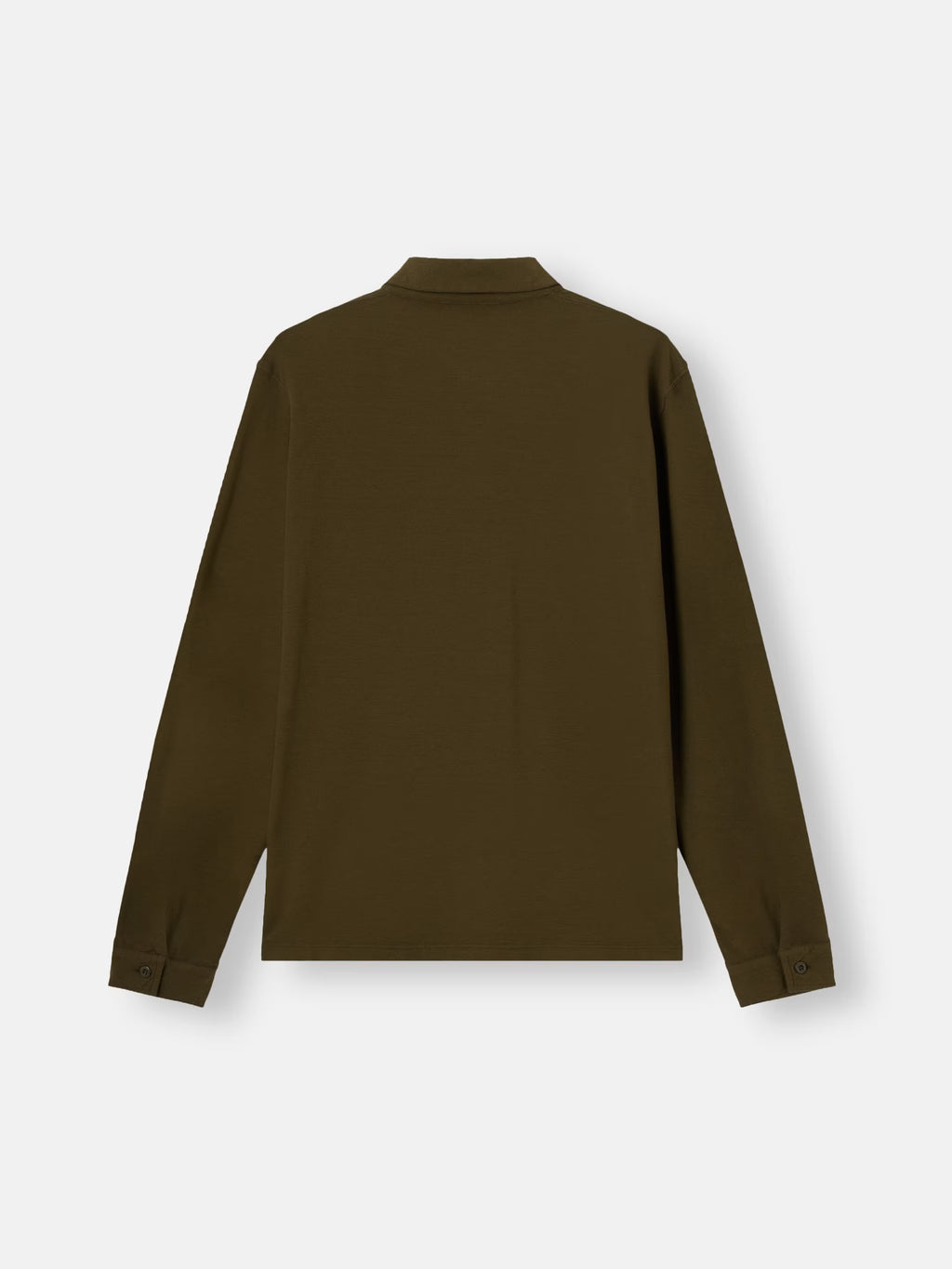 Stone Island Ghost Tonal Compass Patch Long-Sleeve Polo Shirt in Military Green