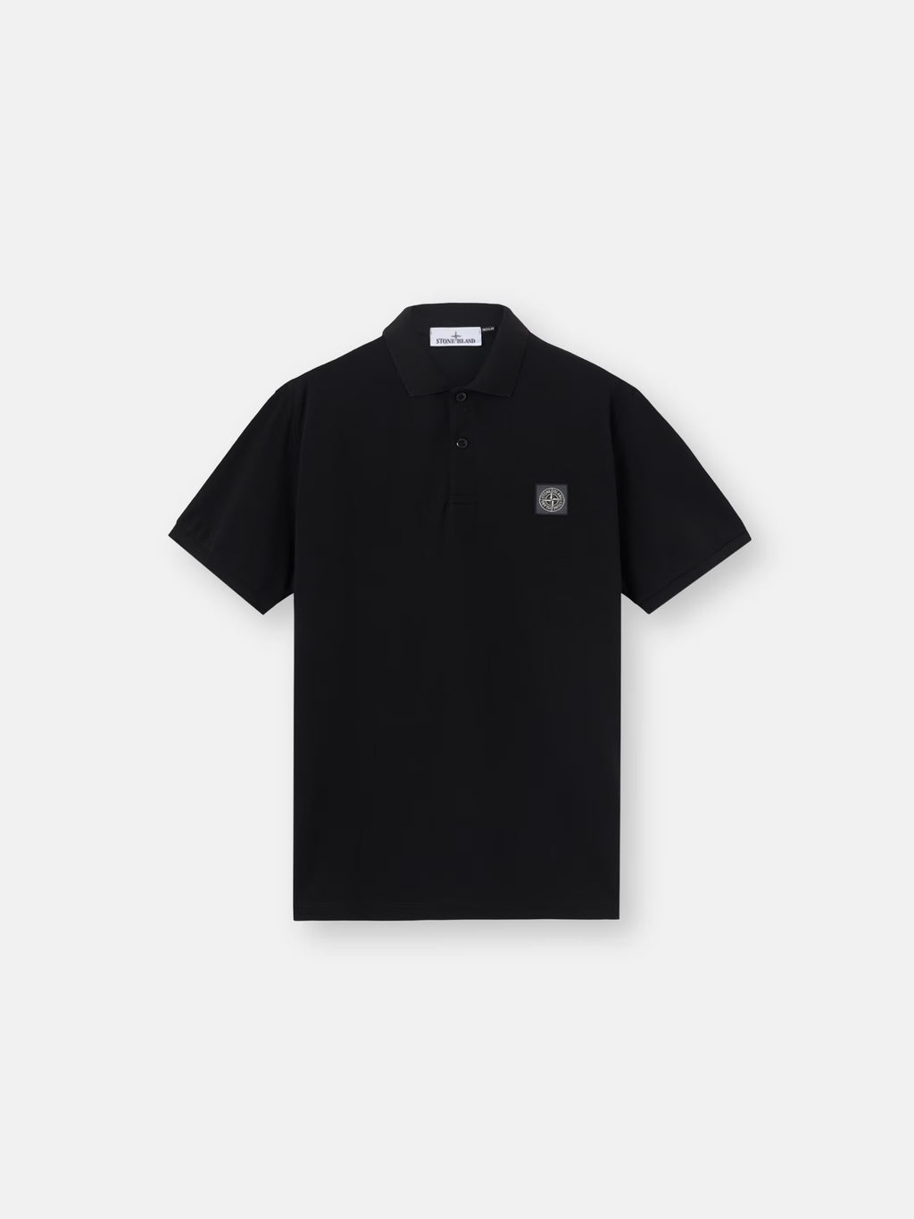 Stone Island Regular-Fit Compass Patch Polo Shirt in Black