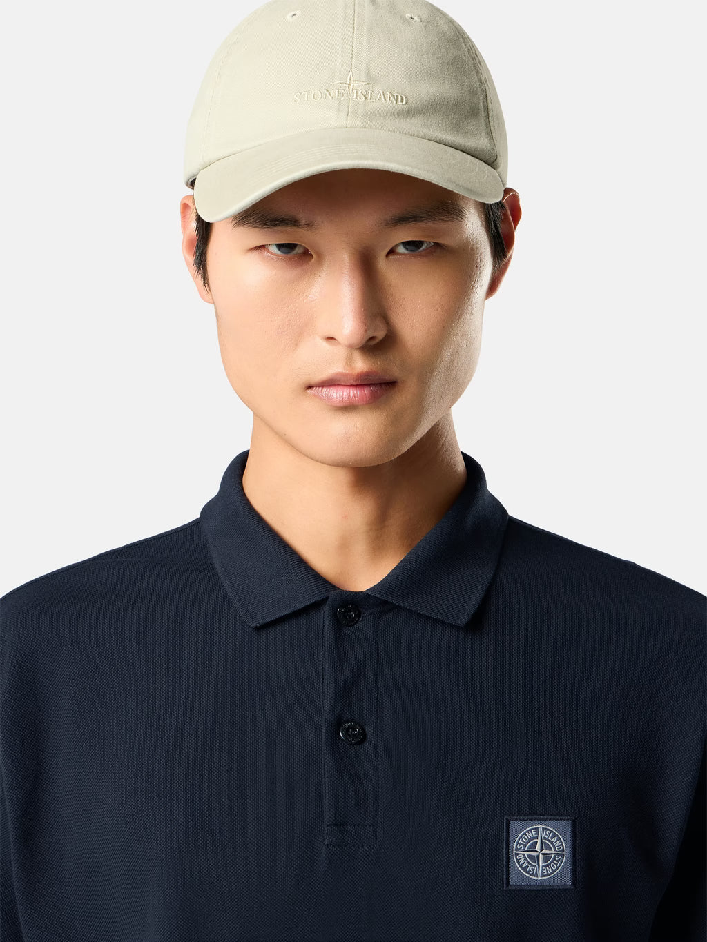 Stone Island Regular-Fit Compass Patch Polo Shirt in Navy