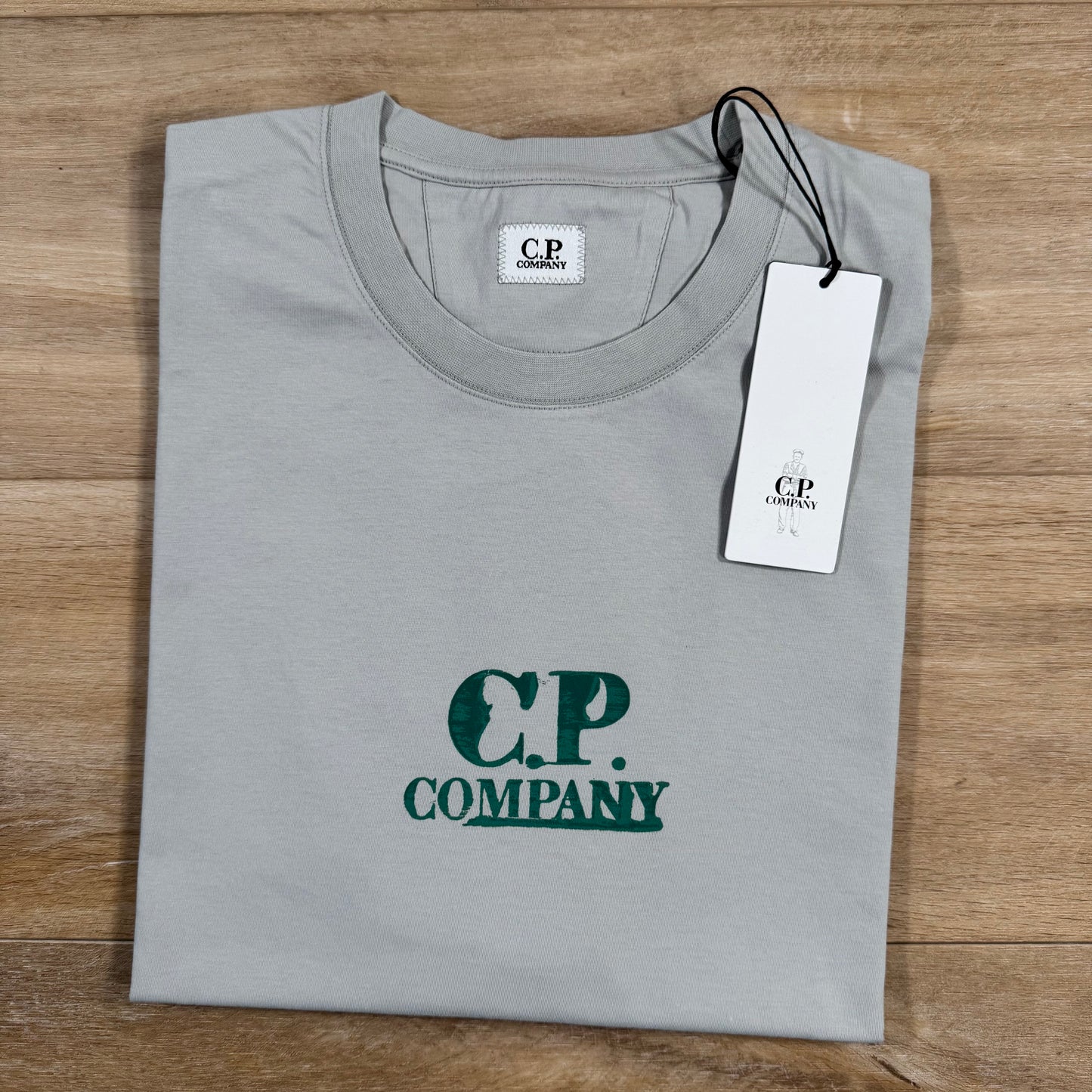 C.P. Company Graphic Logo T-Shirt in Blue Fox - Grey