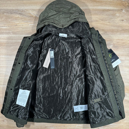Stone Island Crinkle Reps R-NY Jacket in Military Green