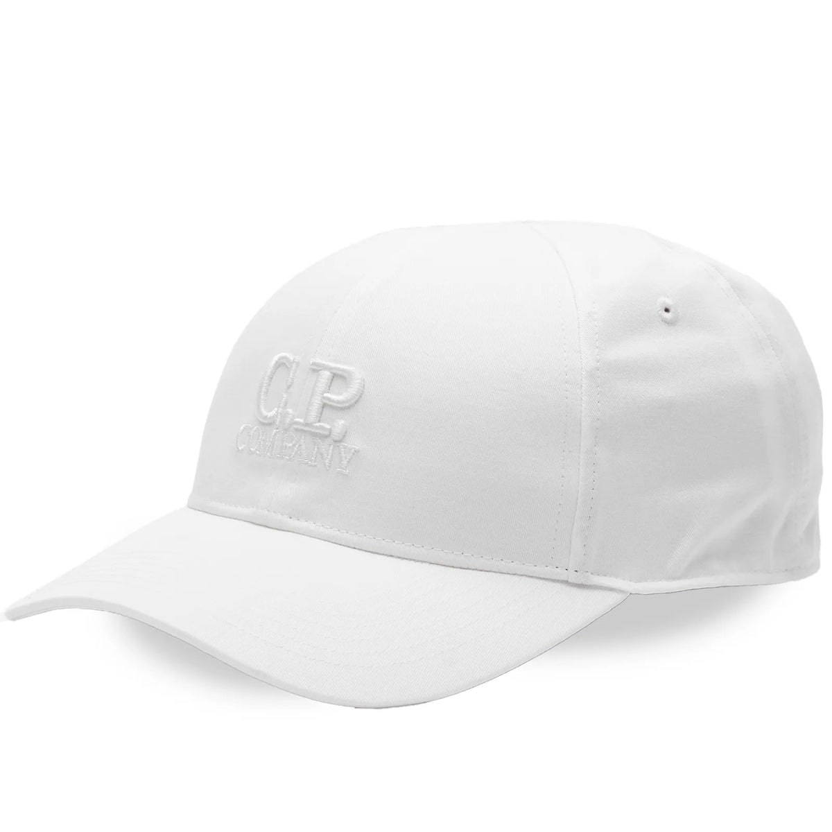 C.P. Company Gabardine Logo Cap in Gauze White