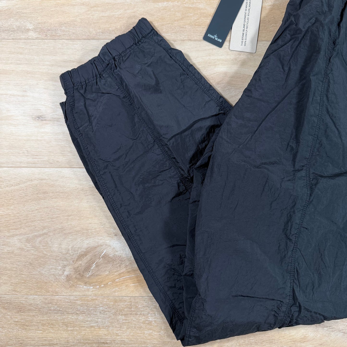 Stone Island Nylon Metal Loose Fit Cargo Trousers in Black