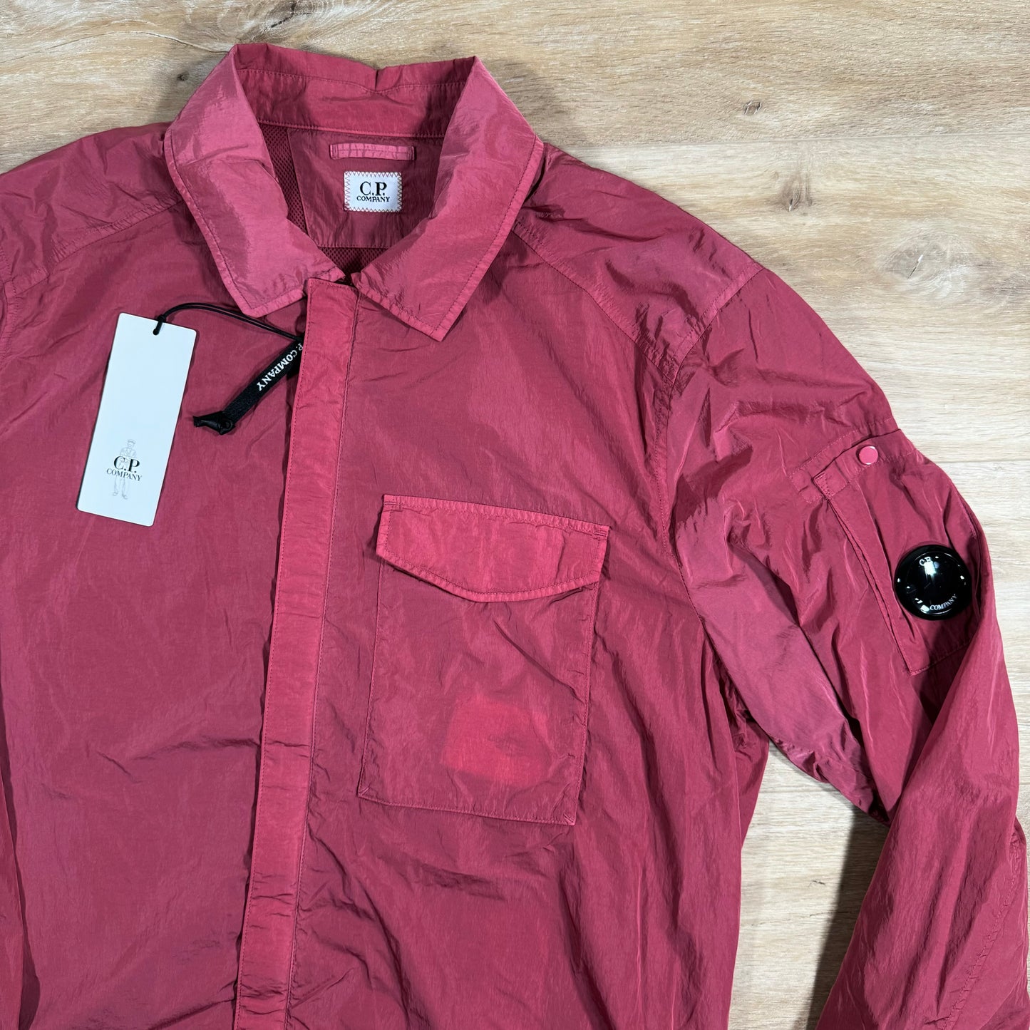 C.P. Company Chrome Lens Overshirt in Red Bud