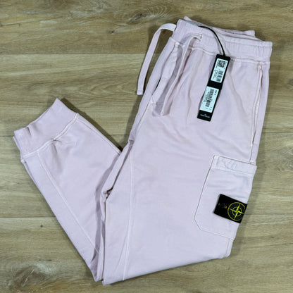 Stone Island Regular Fit Cargo Sweatpants in Pink