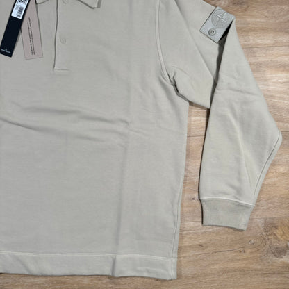 Stone Island Ghost Polo Sweatshirt in Beige