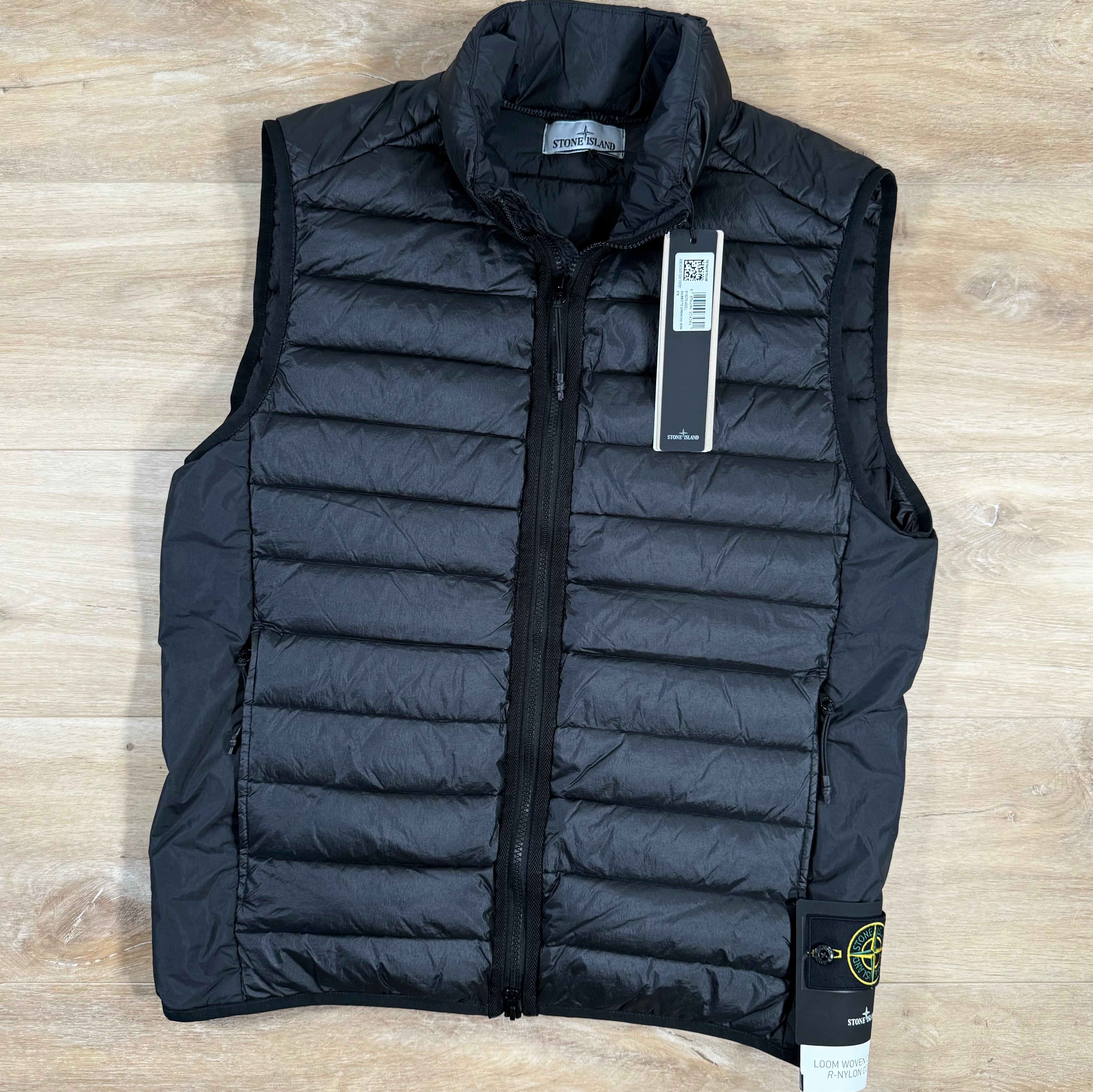 Stone island gilet black online