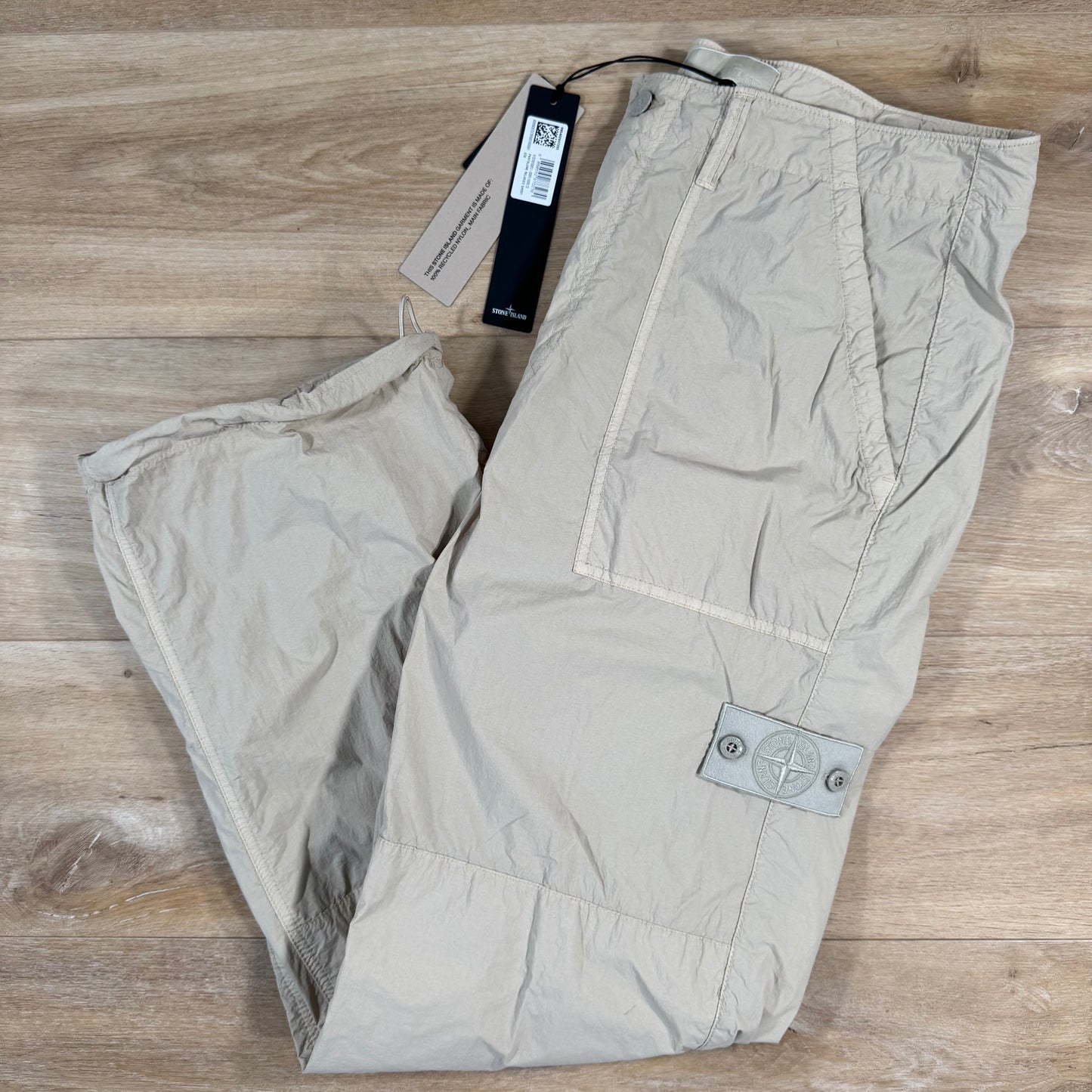 Stone Island Nylon Smerigliato Ghost Trousers in Beige