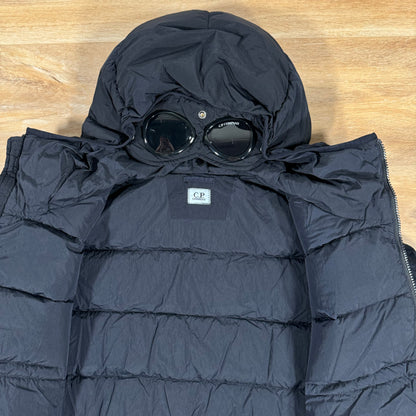 C.P. Company Chrome-R Goggle Down Jacket in Navy