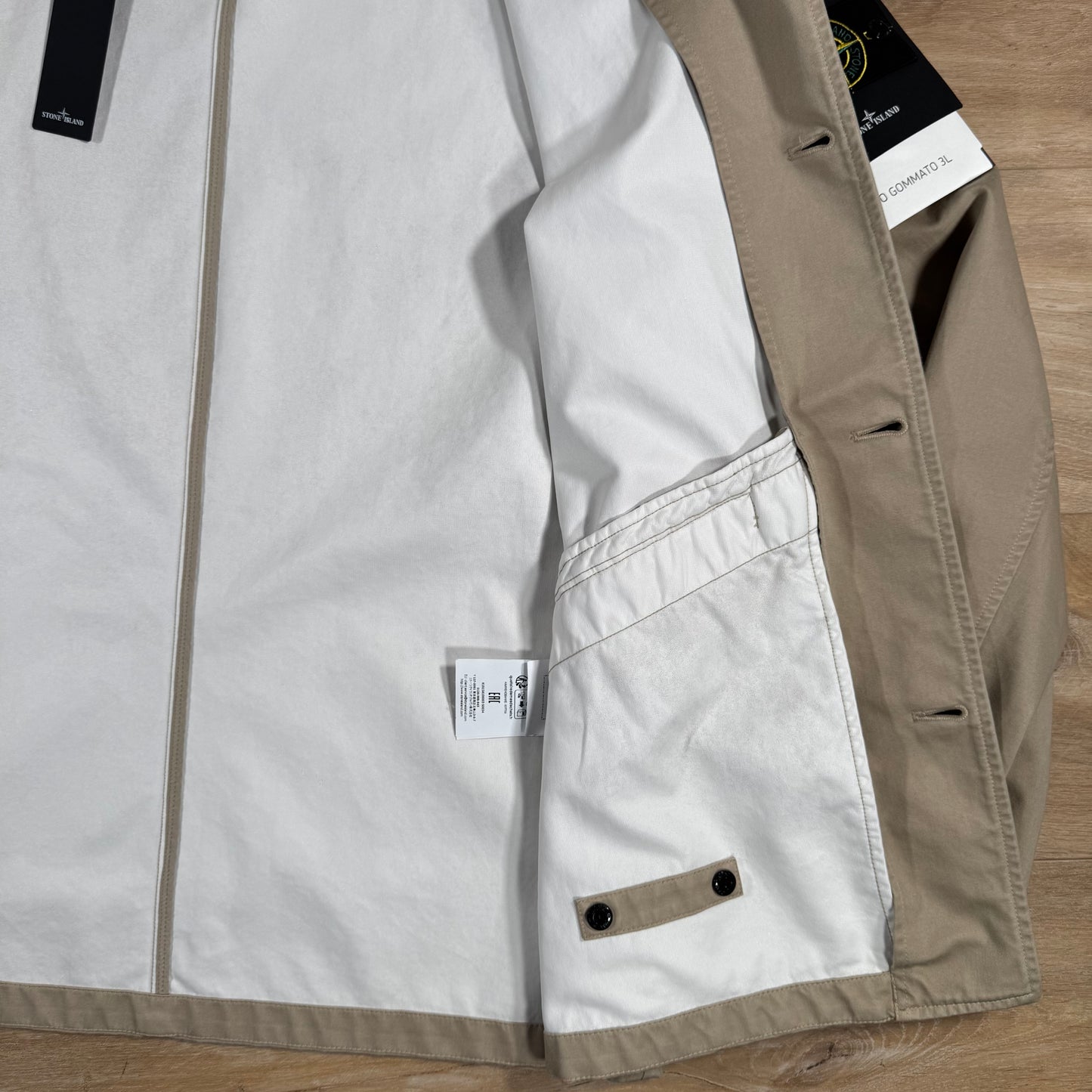 Stone Island Raso Gommato 3L Blazer in Desert