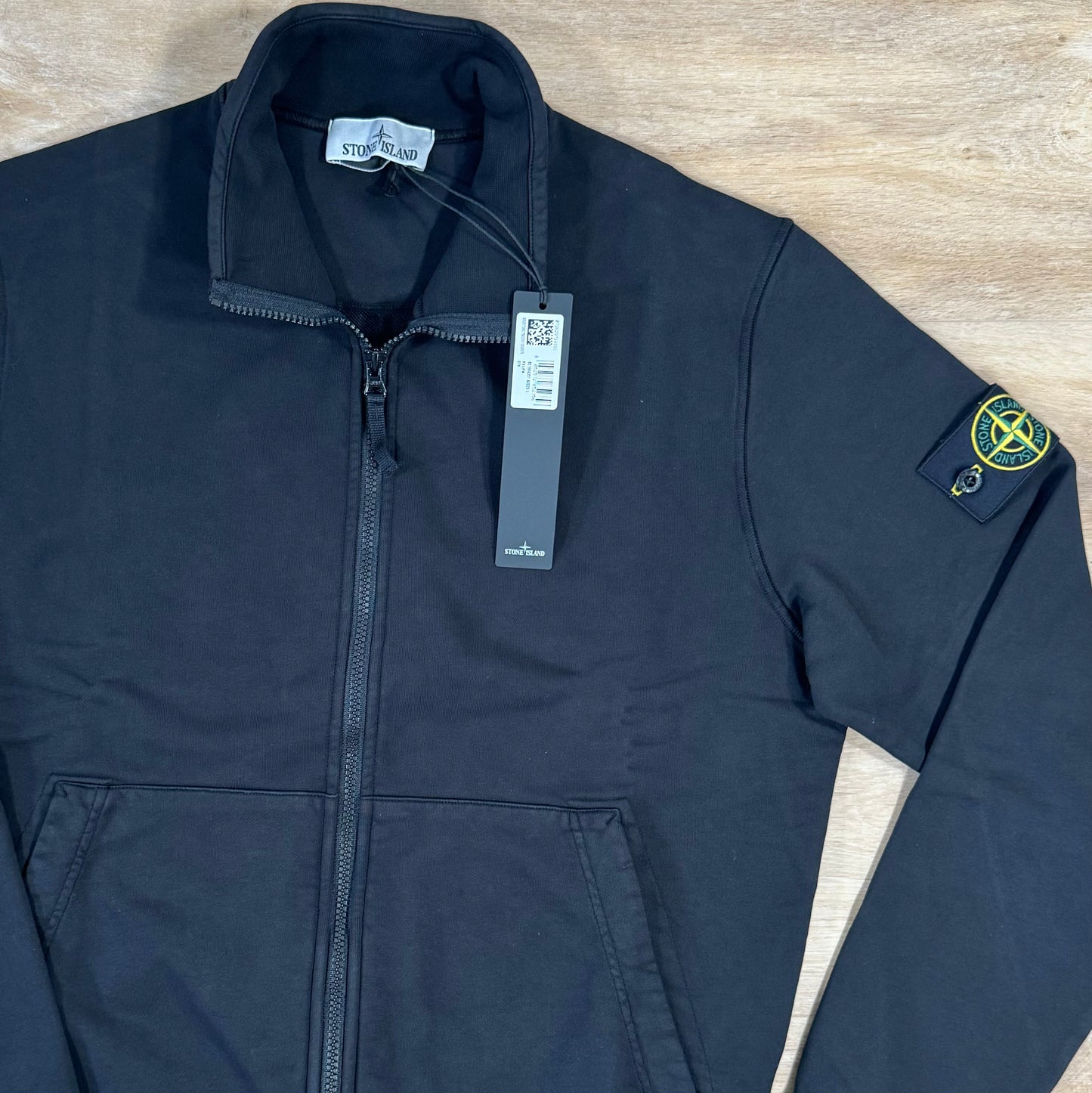 Stone Island Full-Zip Sweatshirt in Black