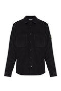 Stone Island Cotton Micro Corduroy Overshirt in Black
