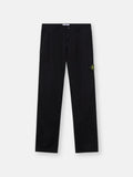 Stone Island Stretch Cotton Satin Chino Trousers in Black