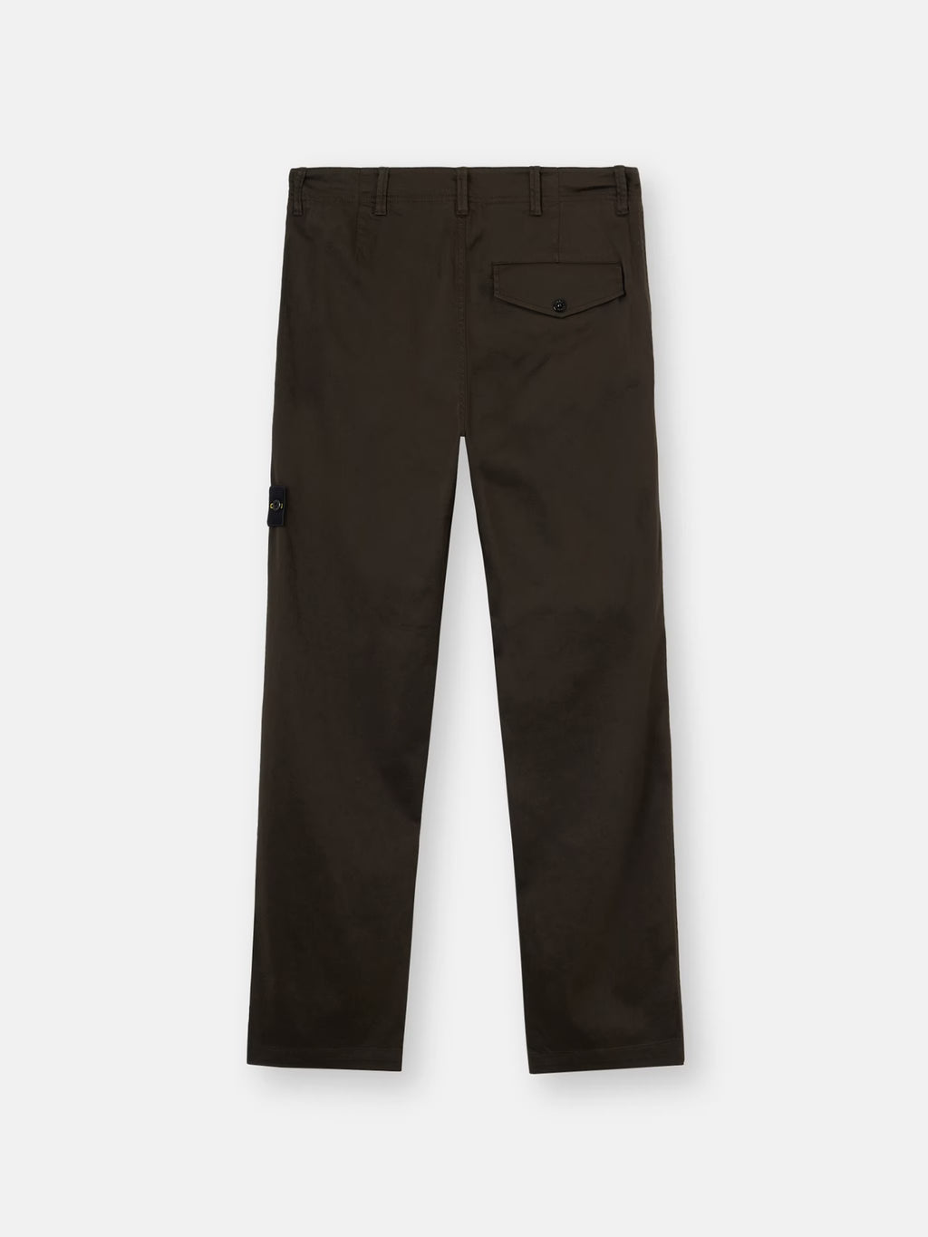 Stone Island Stretch Cotton Satin Chino Trousers in Coal Grey
