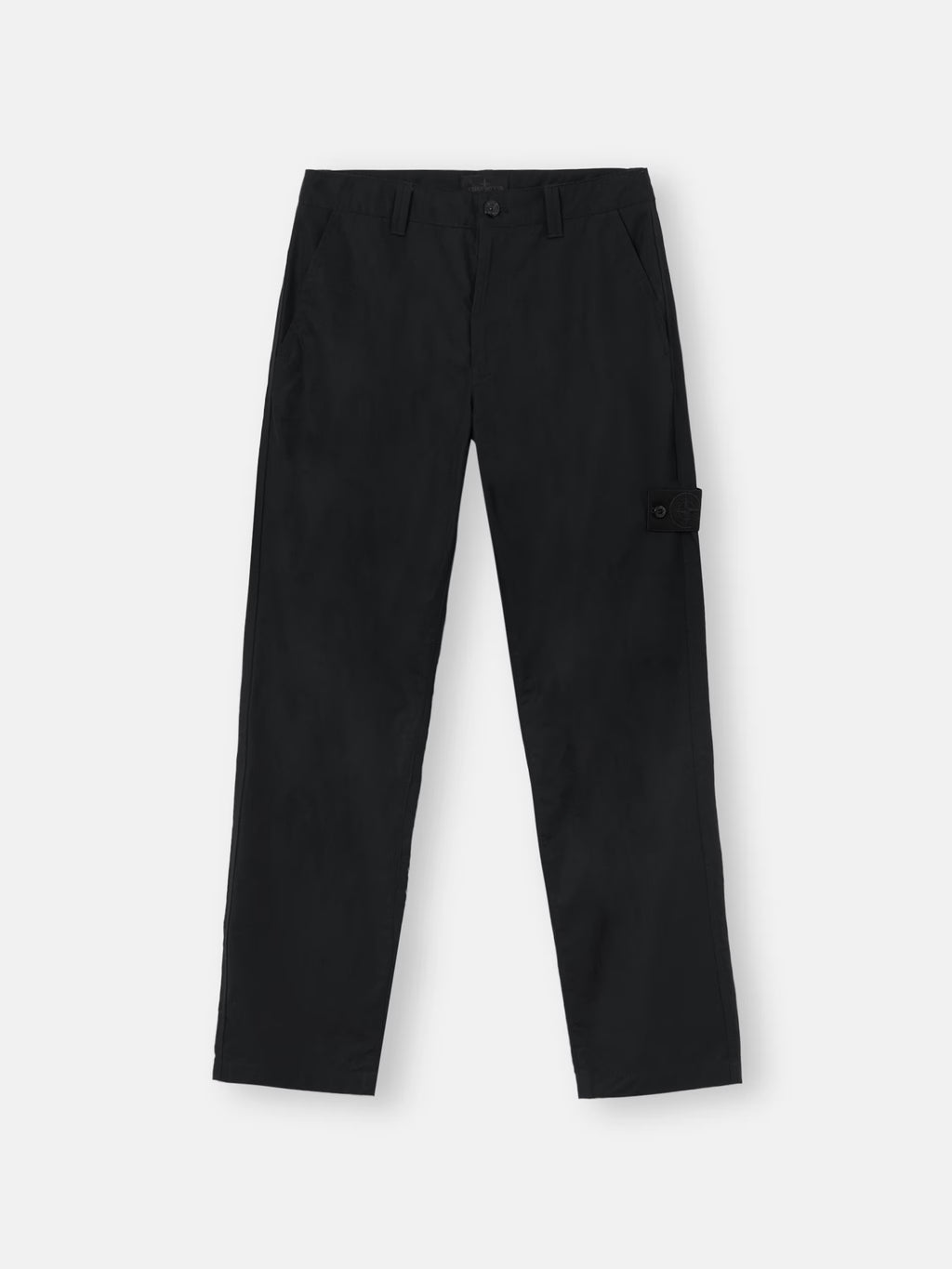 Stone Island All Weather Cotton Canvas Ghost Chino Trousers in Black