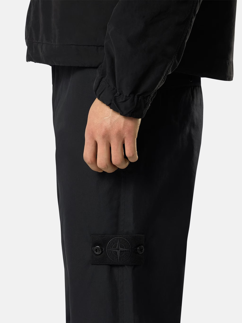 Stone Island All Weather Cotton Canvas Ghost Chino Trousers in Black