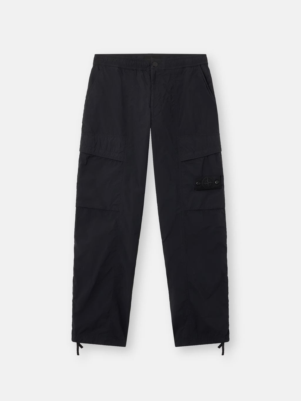 Stone Island Nylon Smerigliato Ghost Cargo Trousers in Black