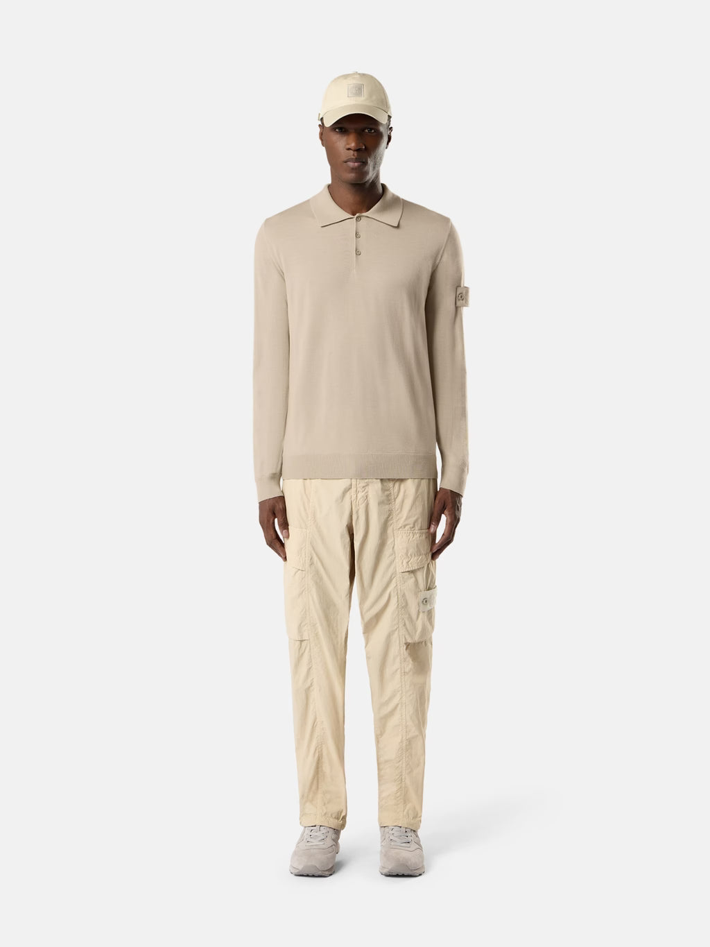 Stone Island Nylon Smerigliato Ghost Cargo Trousers in Beige