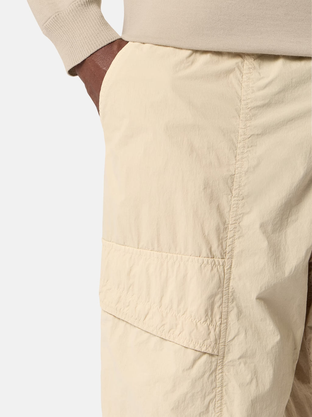 Stone Island Nylon Smerigliato Ghost Cargo Trousers in Beige