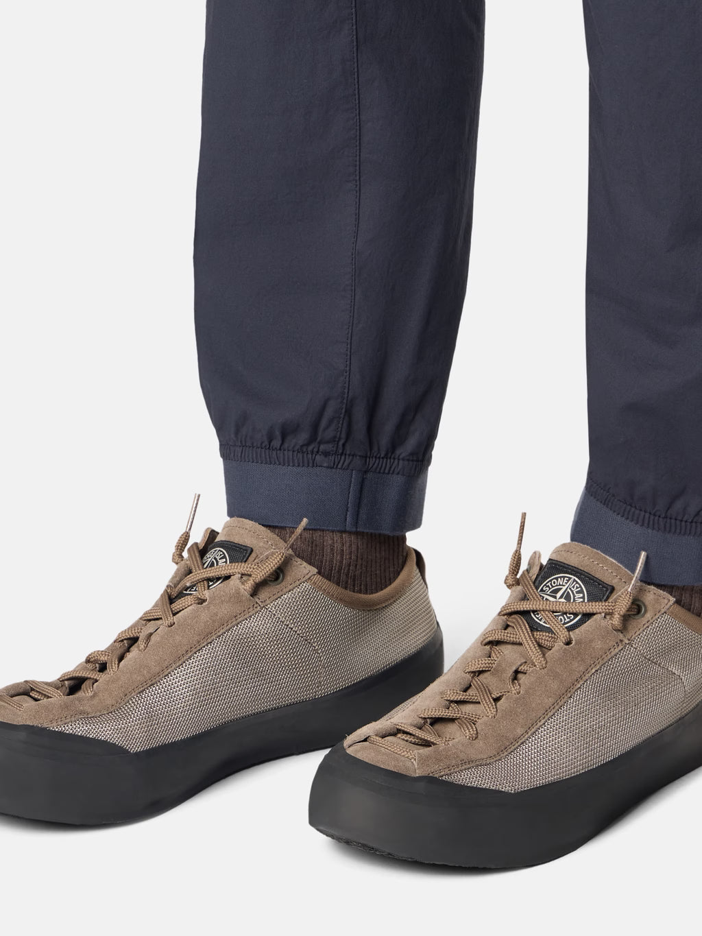Stone Island Stretch Cotton Tela Paracadute Cargo Trousers in Navy