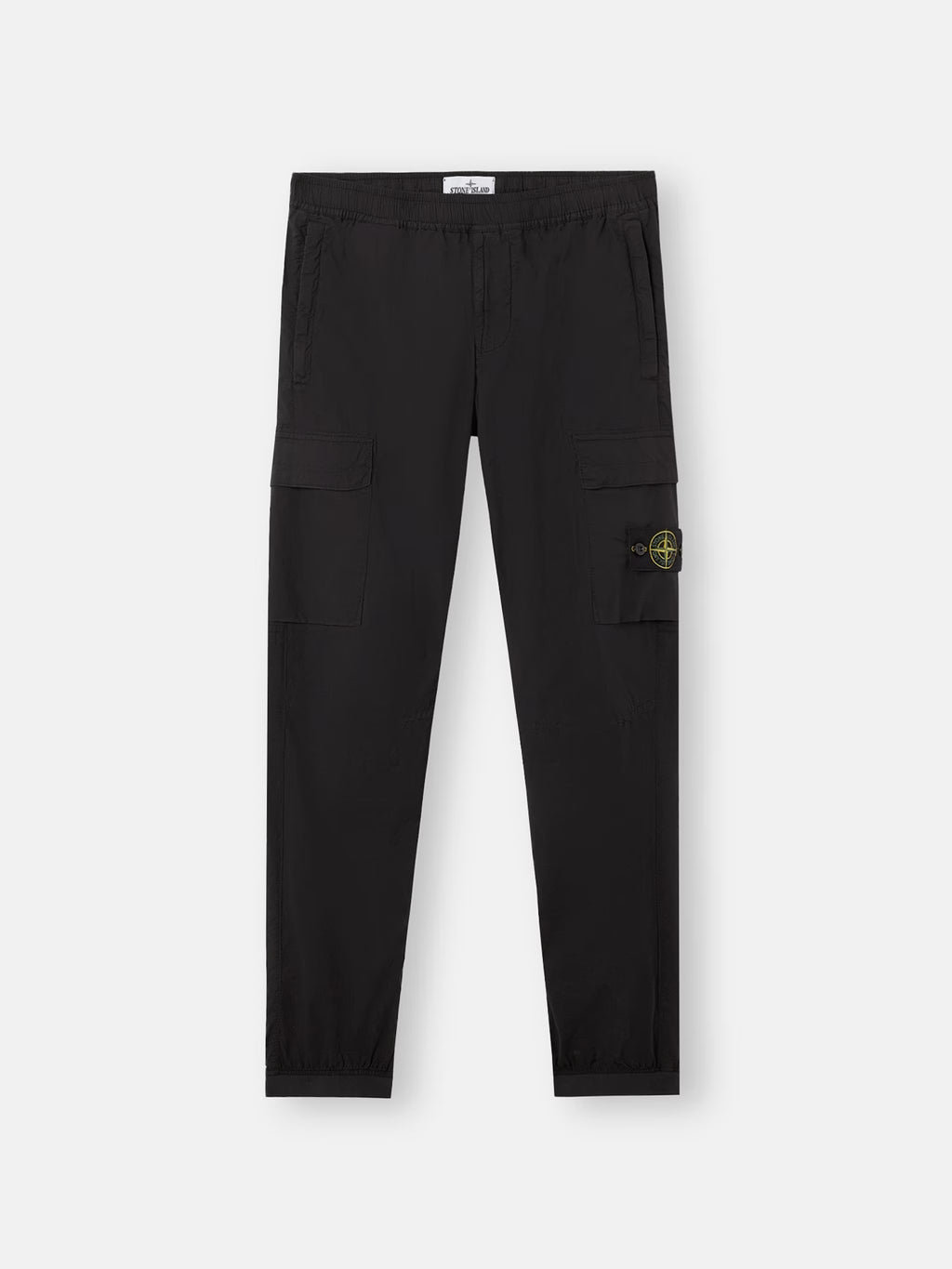 Stone Island Stretch Cotton Tela Paracadute Cargo Trousers in Black