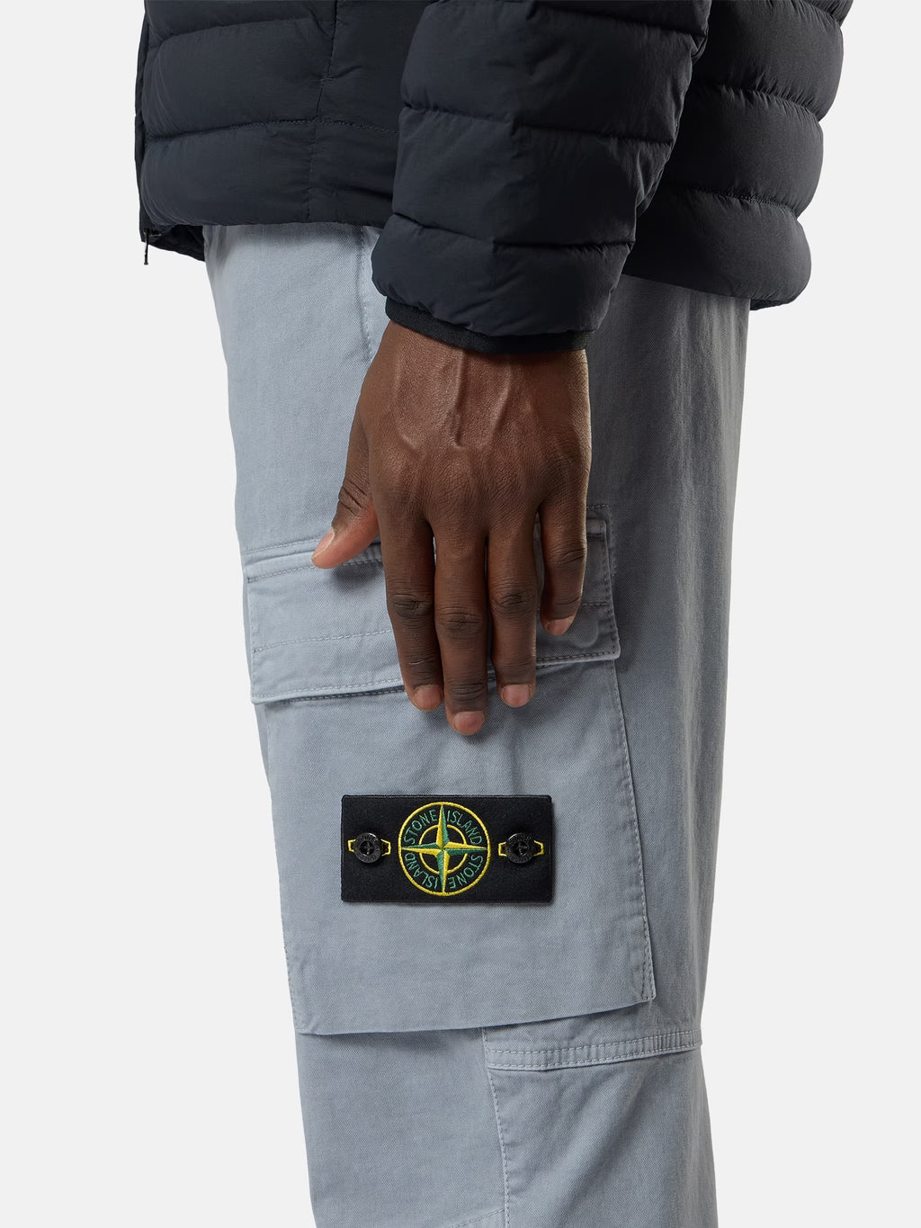 Stone Island Stretch Broken Twill Old Effect Cargo Pants in Ash Grey