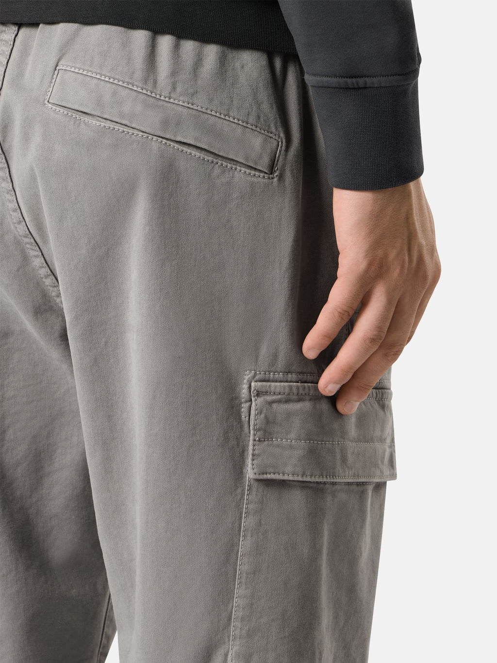 Stone Island Stretch Broken Twill Old Effect Cargo Pants in Grey