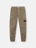 Stone Island Stretch Broken Twill Old Effect Cargo Pants in Military Green