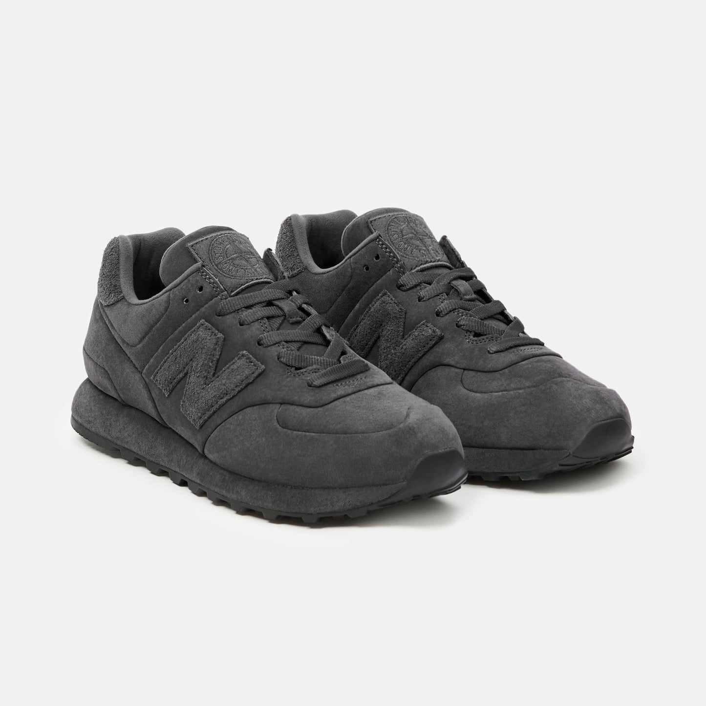 Stone Island x New Balance 574 Ghost Trainers in Dark Grey