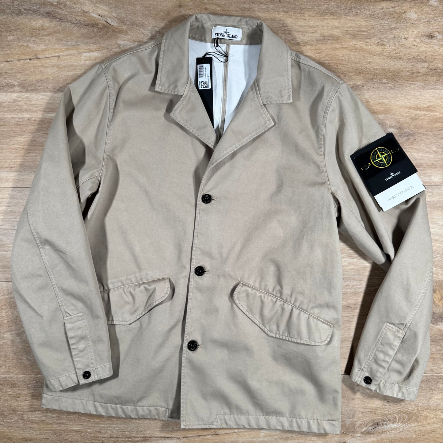 Stone Island Raso Gommato 3L Blazer in Desert