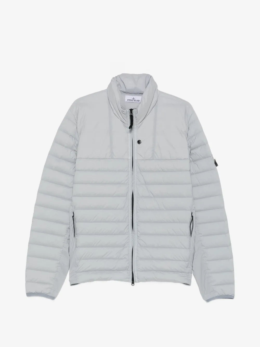 Stone Island Seamless Tunnel Nylon Down-TC Stand Collar Jacket in Ash Grey