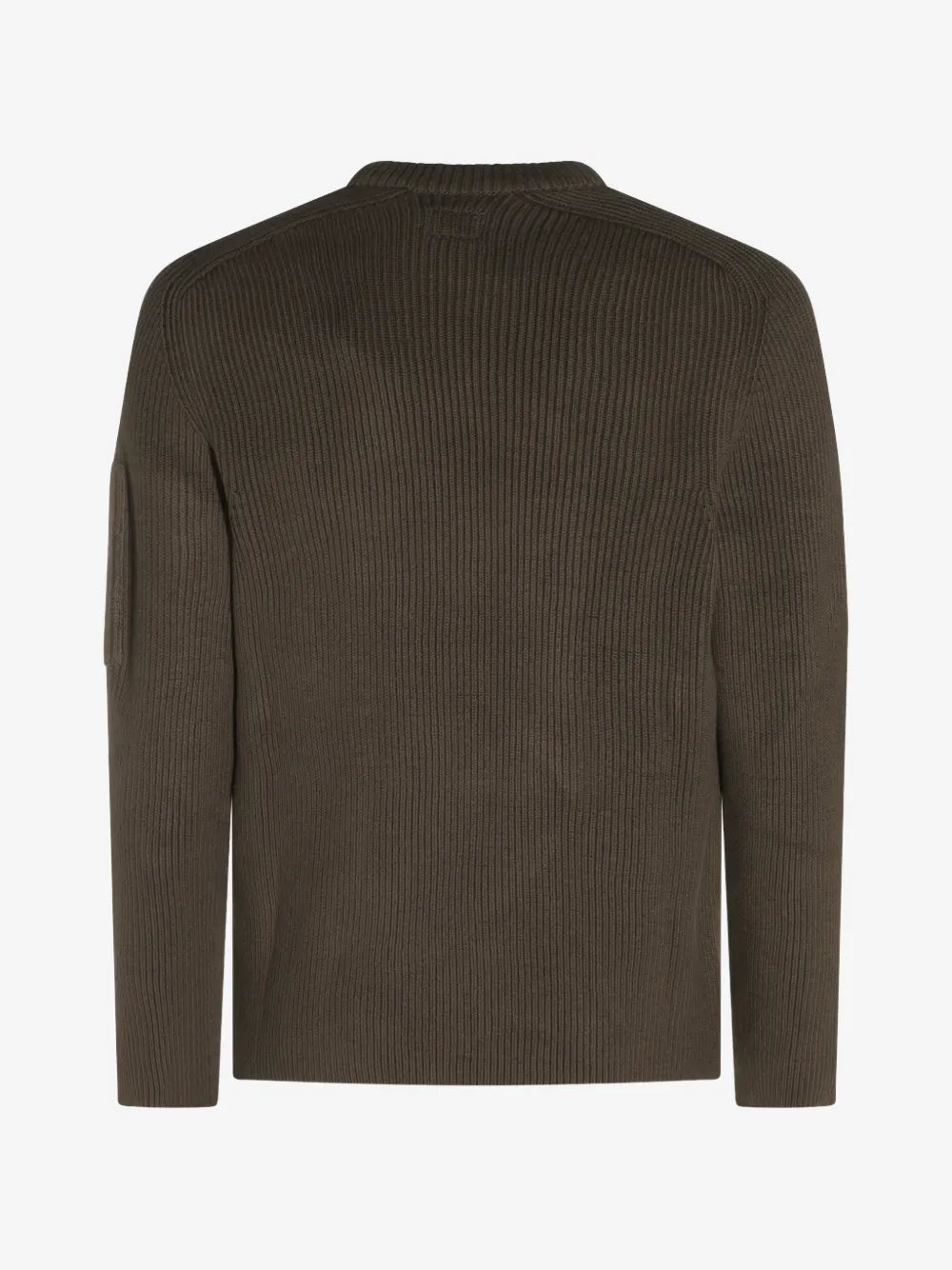 C.P. Company Full Rib Cotton Lens Crewneck Sweater in Ivy Green