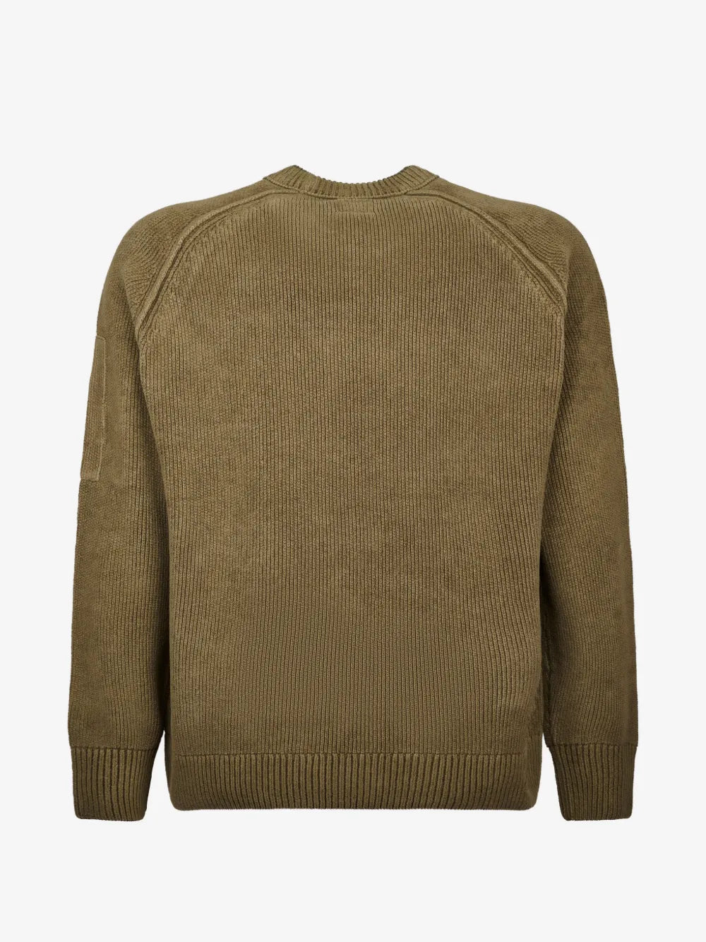 C.P. Company Chenille Cotton Lens Crewneck Sweater in Ivy Green