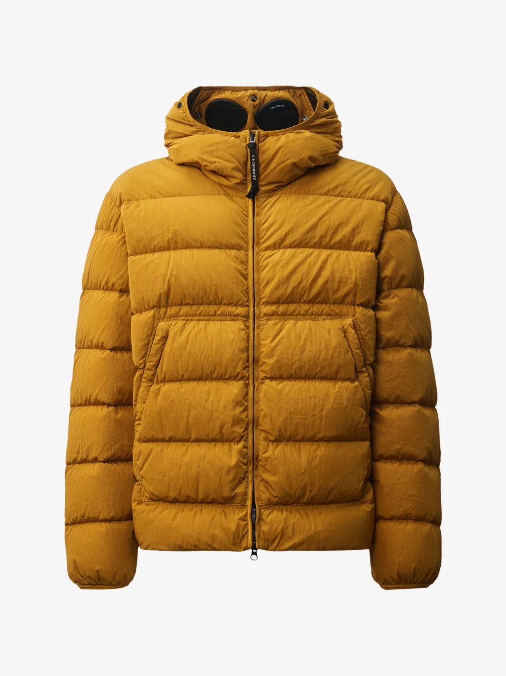 C.P. Company Chrome-R Goggle Down Jacket in Buck Thorn Brown