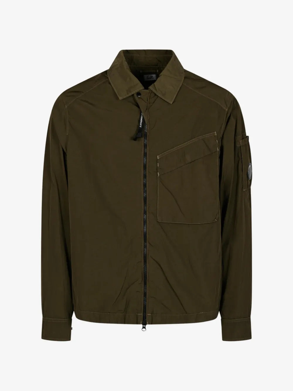 C.P. Company Chrome-R Chest Pocket Lens Overshirt in Ivy Green