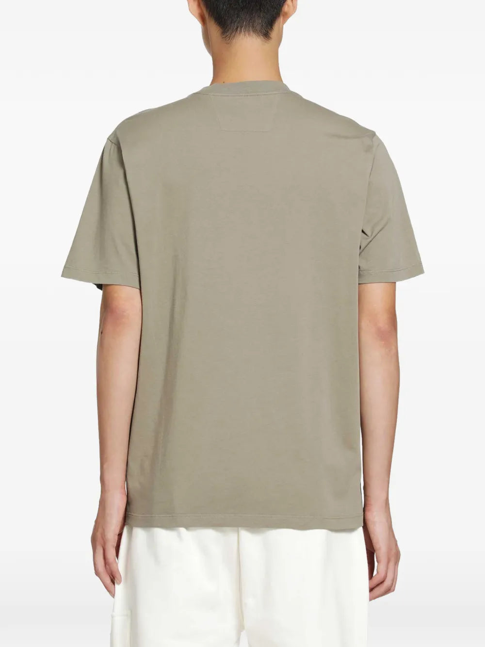 C.P. Company Stitch Block Logo T-Shirt in Fallen Rock - Beige