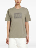 C.P. Company Stitch Block Logo T-Shirt in Fallen Rock - Beige