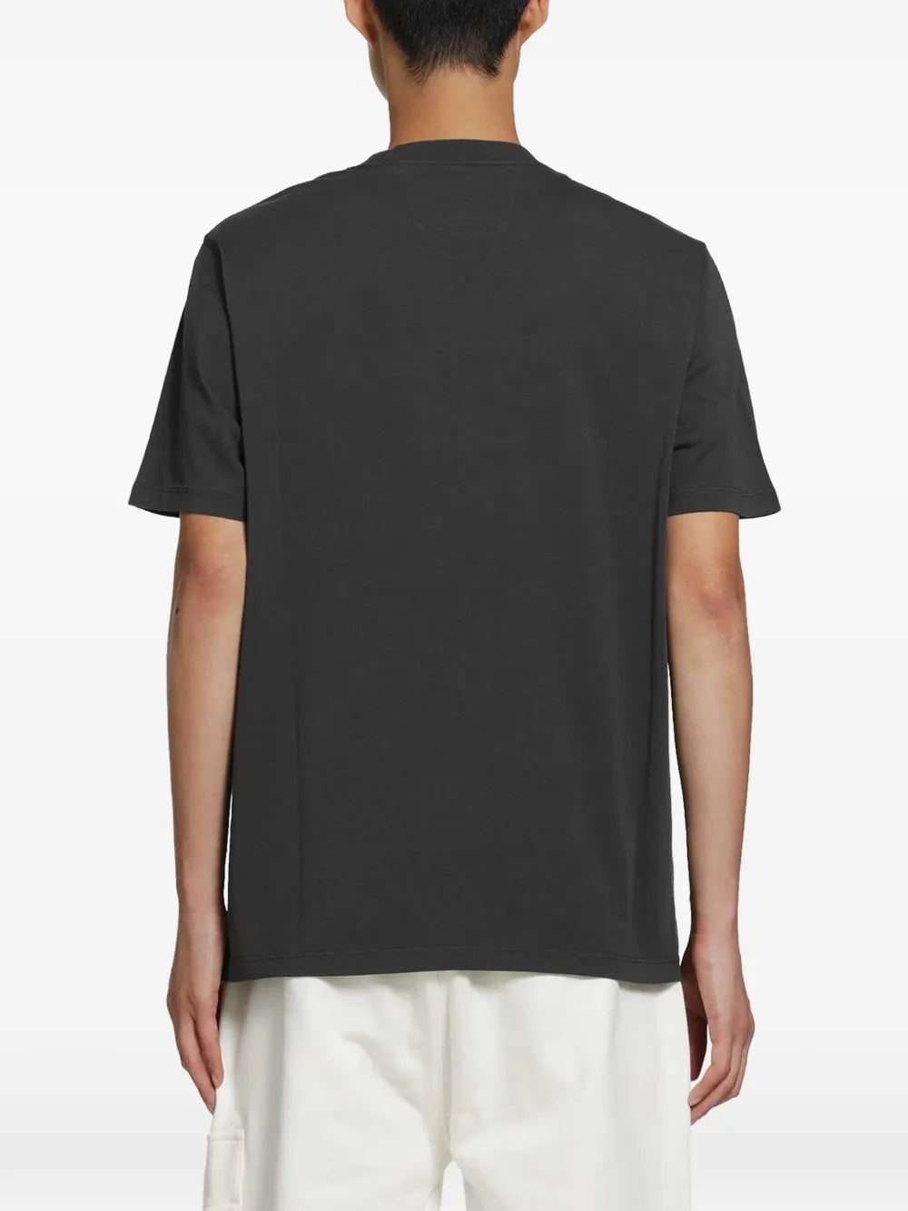 C.P. Company Stitch Block Logo T-Shirt in Raven - Grey