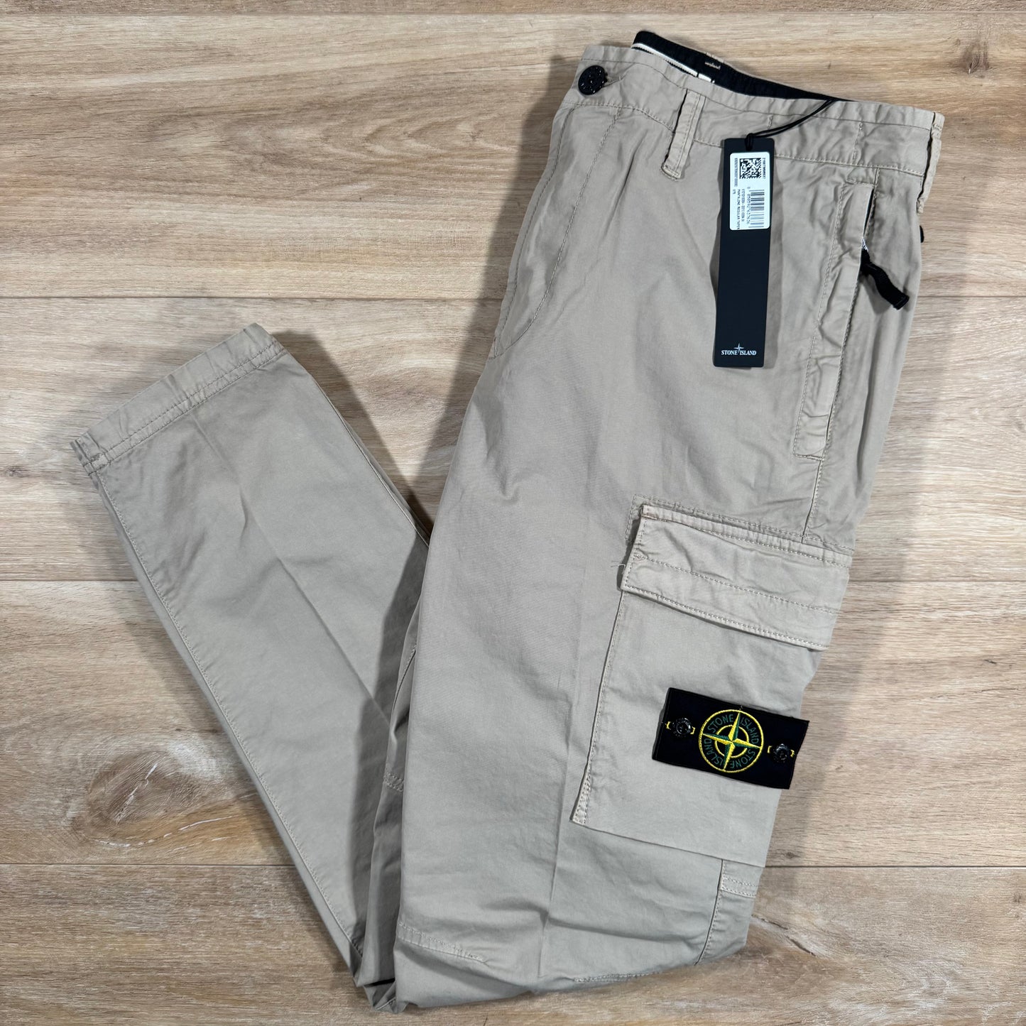 Stone Island Supima Twill Stretch-TC Cargo Trousers in Desert