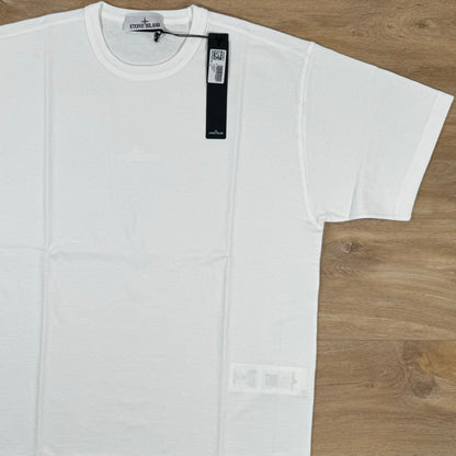 Stone Island Old Effect Cotton T-Shirt in White