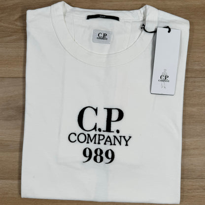 C.P Company Boxy Logo T-Shirt in White