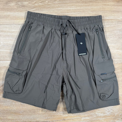 Represent 247 Shorts in Olive